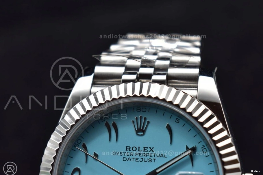 DateJust DIWF 126334 Tiffany Edition Dial Bracelet 1:1 Steel Arabic 41 904L on Blue SA3235 Jubilee Best Marker 0416
